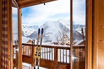 Les Chalets de la Porte des Saisons - skiset op het balkon